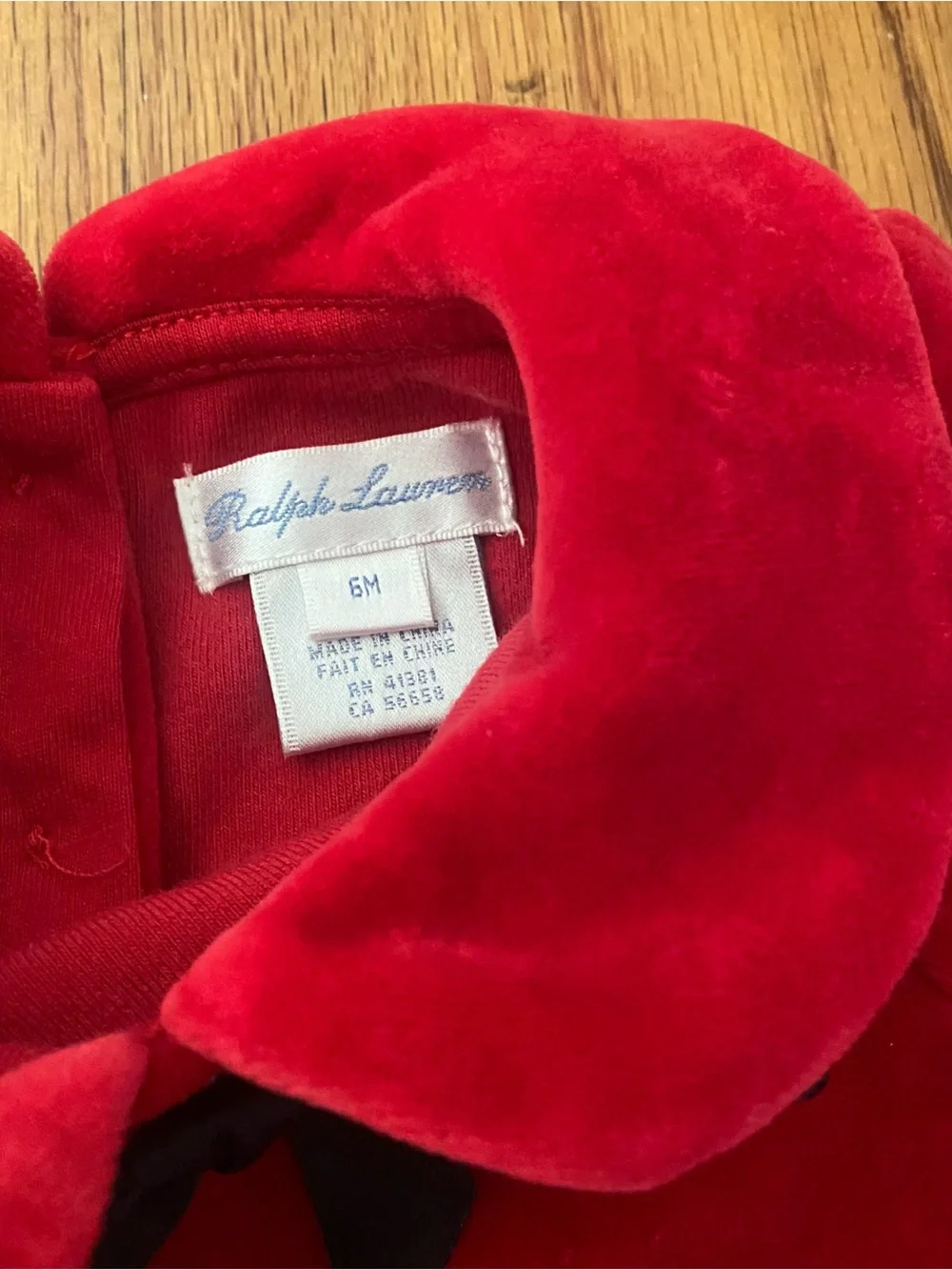 Ralph Lauren Red Velour Holiday Dress with Balloon Plaid Taffeta